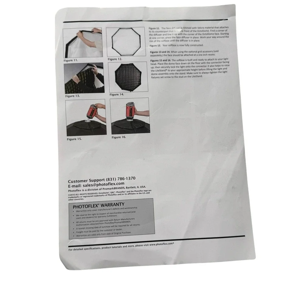 Photoflex OctoDome White Medium 5ft Softbox XT-ODM 870362 Bowens Speed Ring